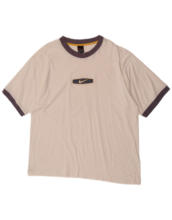 Tricou grafic Nike pentru bărbați Top UK 45/47 XL Bumbac color bloc alb