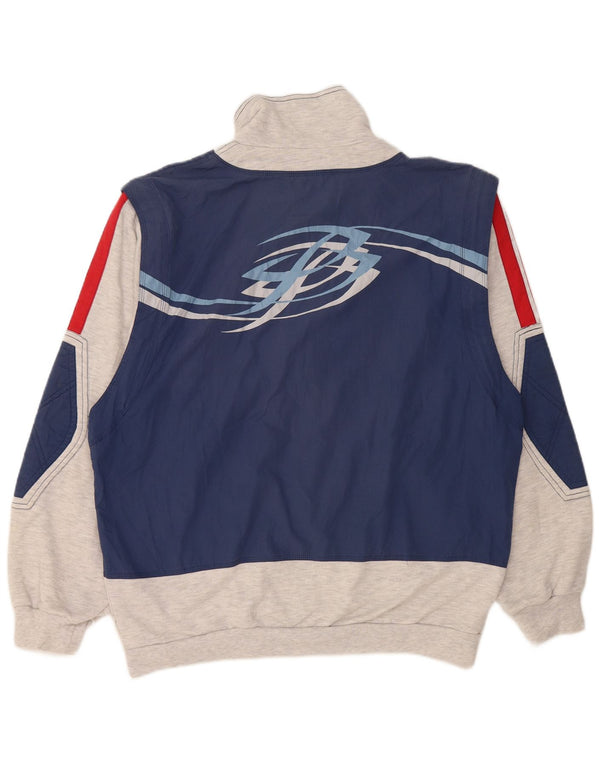 Jachetă de trening grafică pentru bărbați Lotto UK 42/44 XL Albastru Colorblock