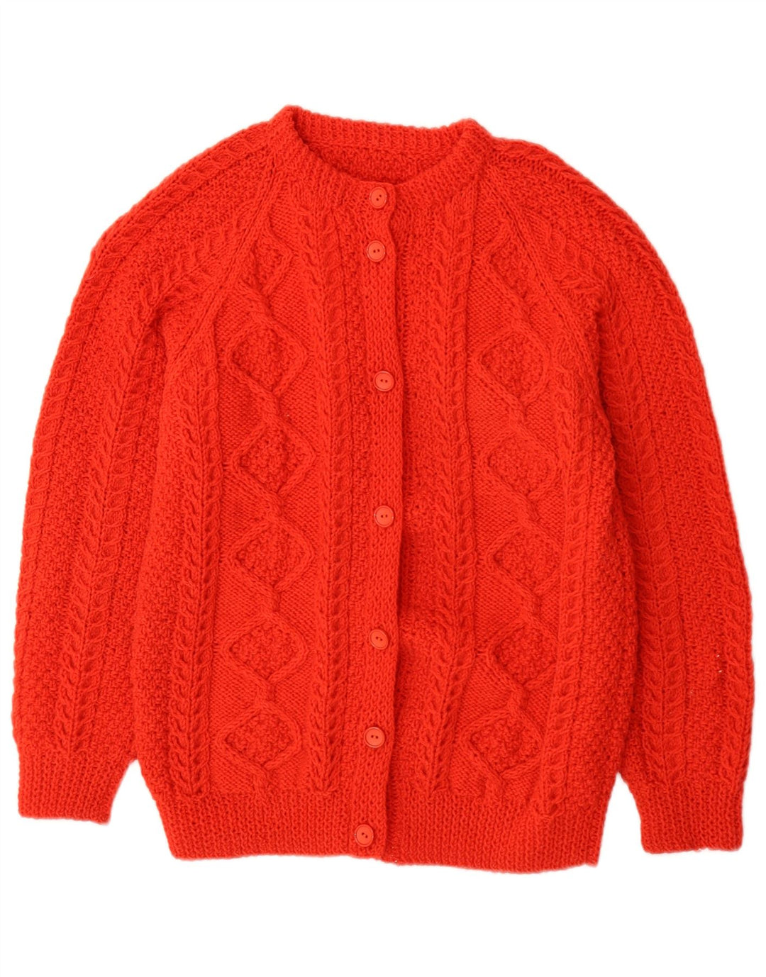 Pulover vintage pentru femei UK 10 Small Red Geometric