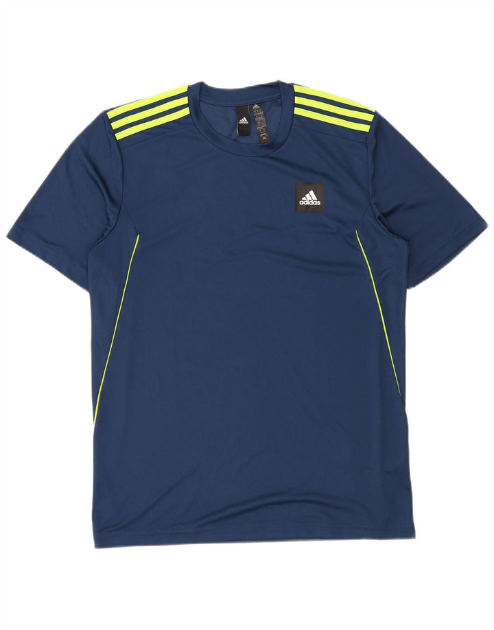 Tricou pentru bărbați Adidas Aeroready Top mic, poliester bleumarin