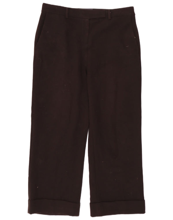 Pantaloni de costum drepți pentru femei Marks & Spencer UK 12 Medium L34 L27 Negru