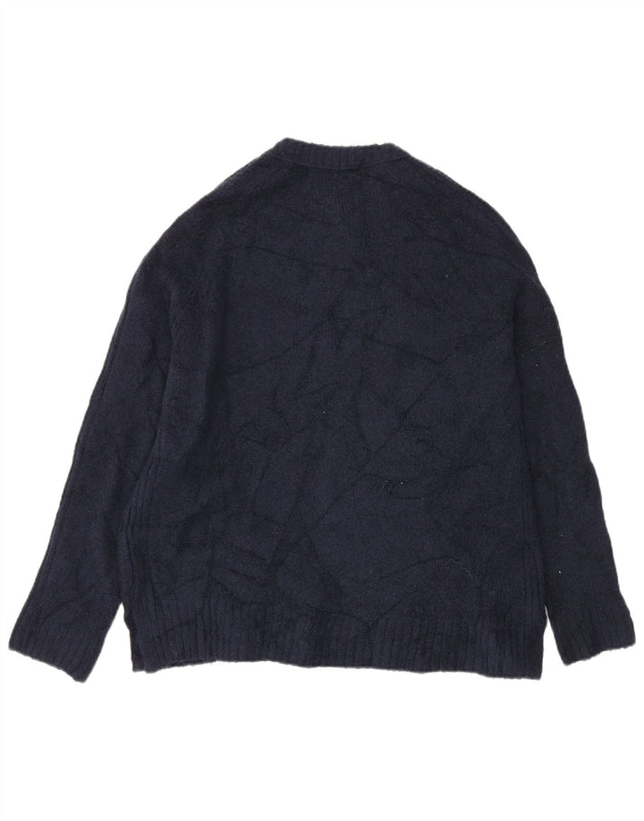 Pulover pentru femei Marks & Spencer cu decolteu triplu UK 14 Medium Bleumarin