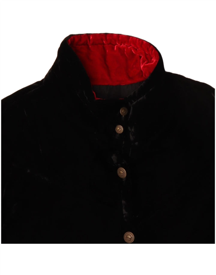 Jachetă bomber din catifea pentru femei VINTAGE UK 20 2XL Negru