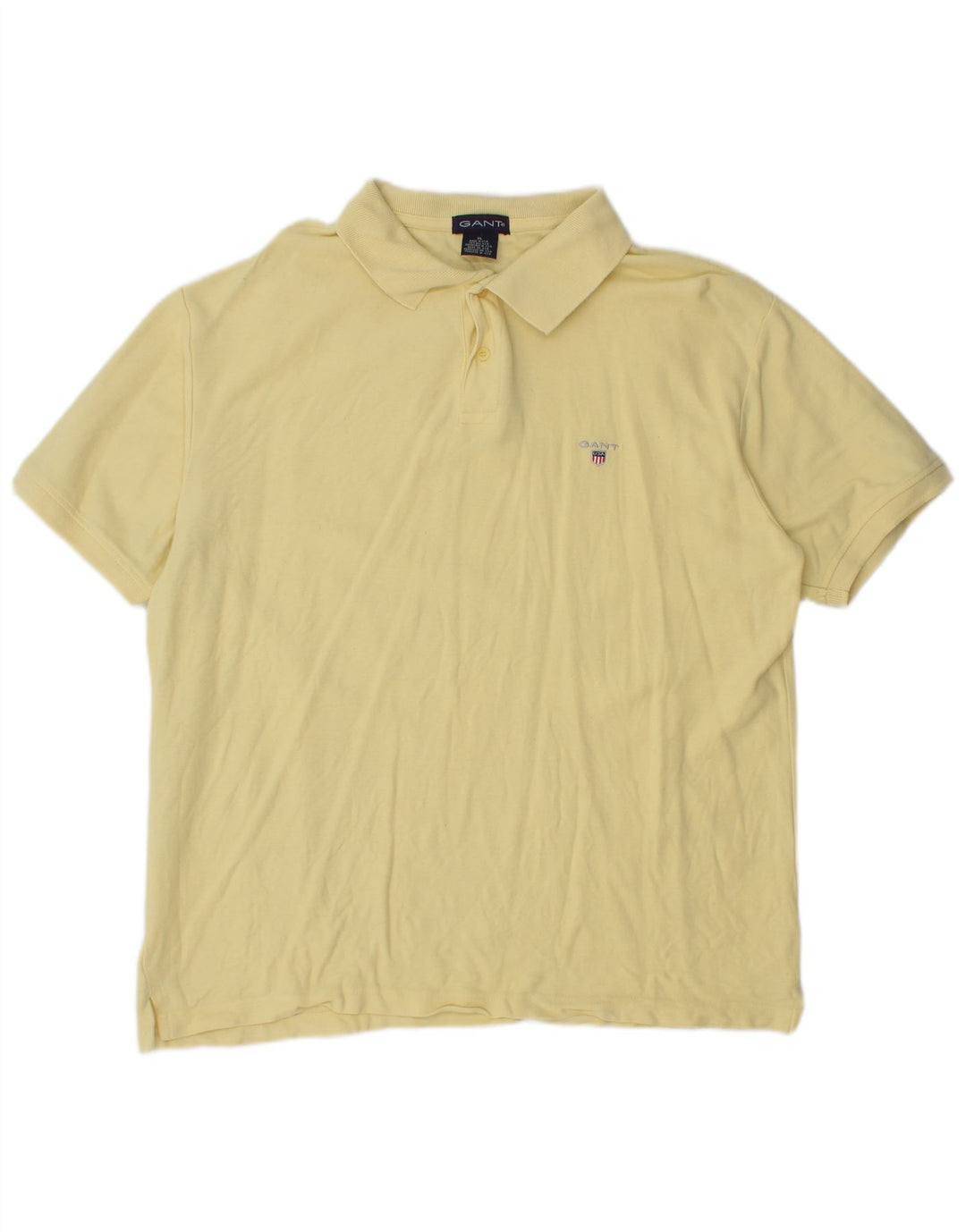 Cămașă polo Gant pentru bărbați, bumbac galben XL