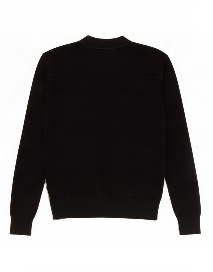 Pulover cardigan pentru bărbați Guess, bumbac mediu negru