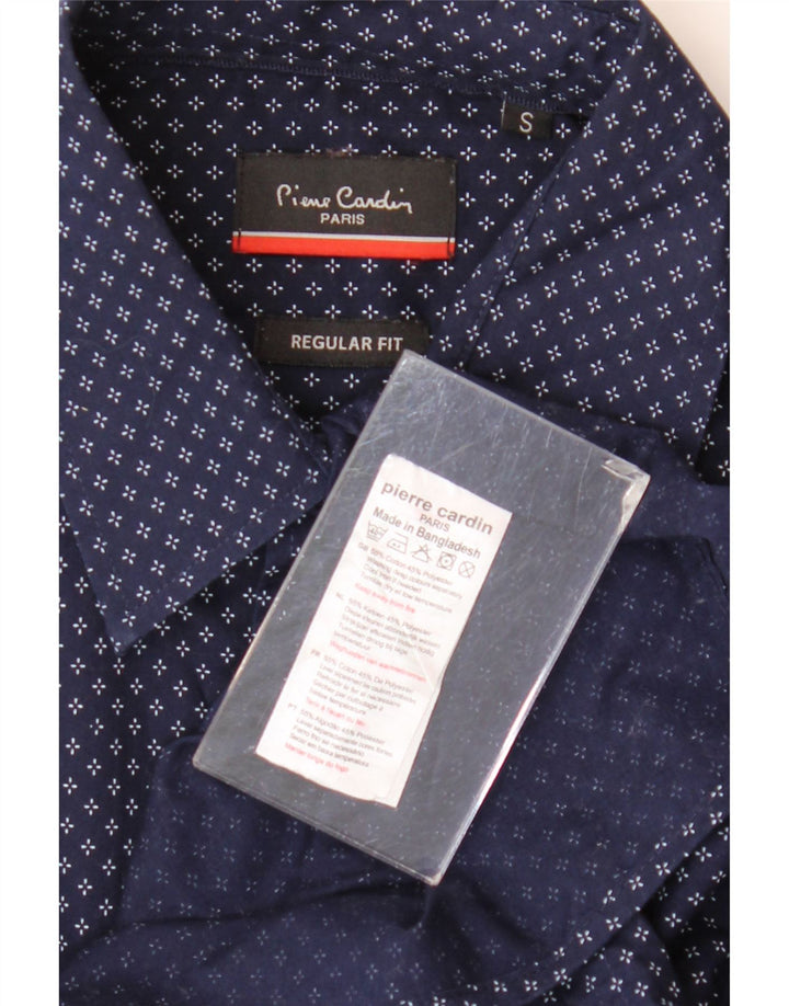 Cămașă pentru bărbați Pierre Cardin, cu formă regulată, din bumbac cu pete, albastru bleumarin