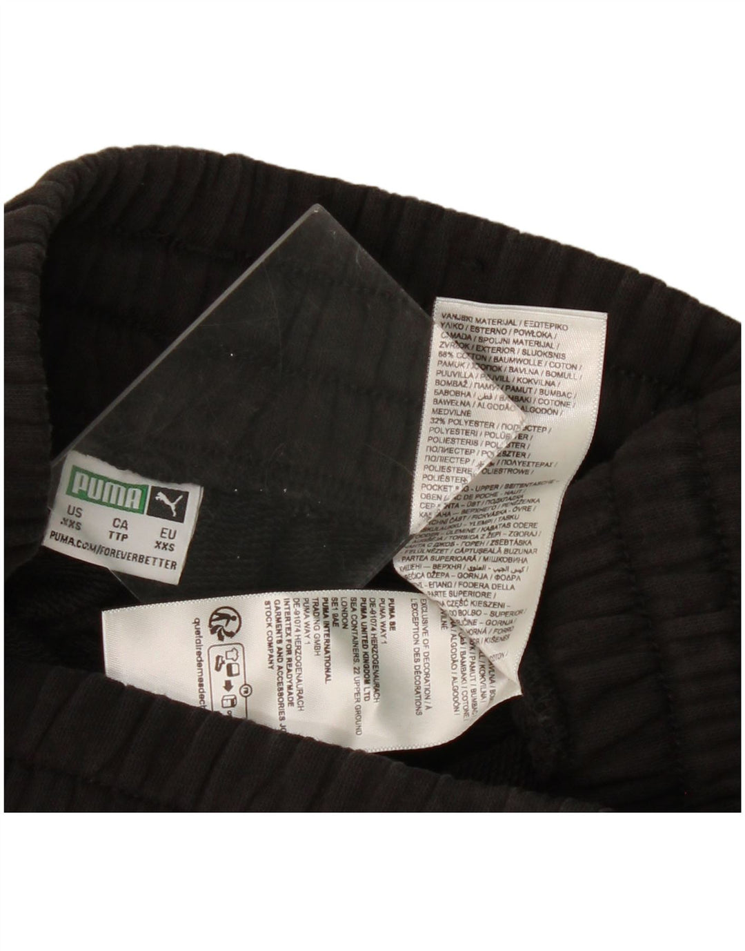 Pantaloni de trening Puma pentru femei cu picioare largi 2XS W22 L23 bumbac negru