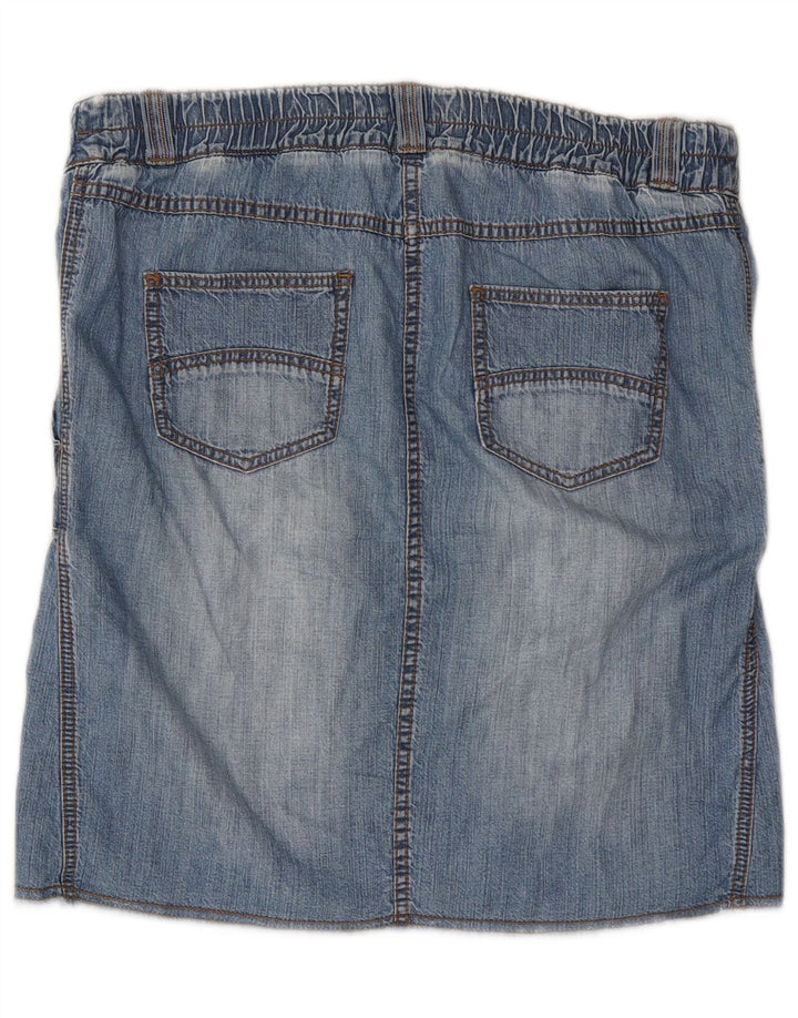 Fusta de blugi pentru femei Benetton Small W34 Blue Bumbac