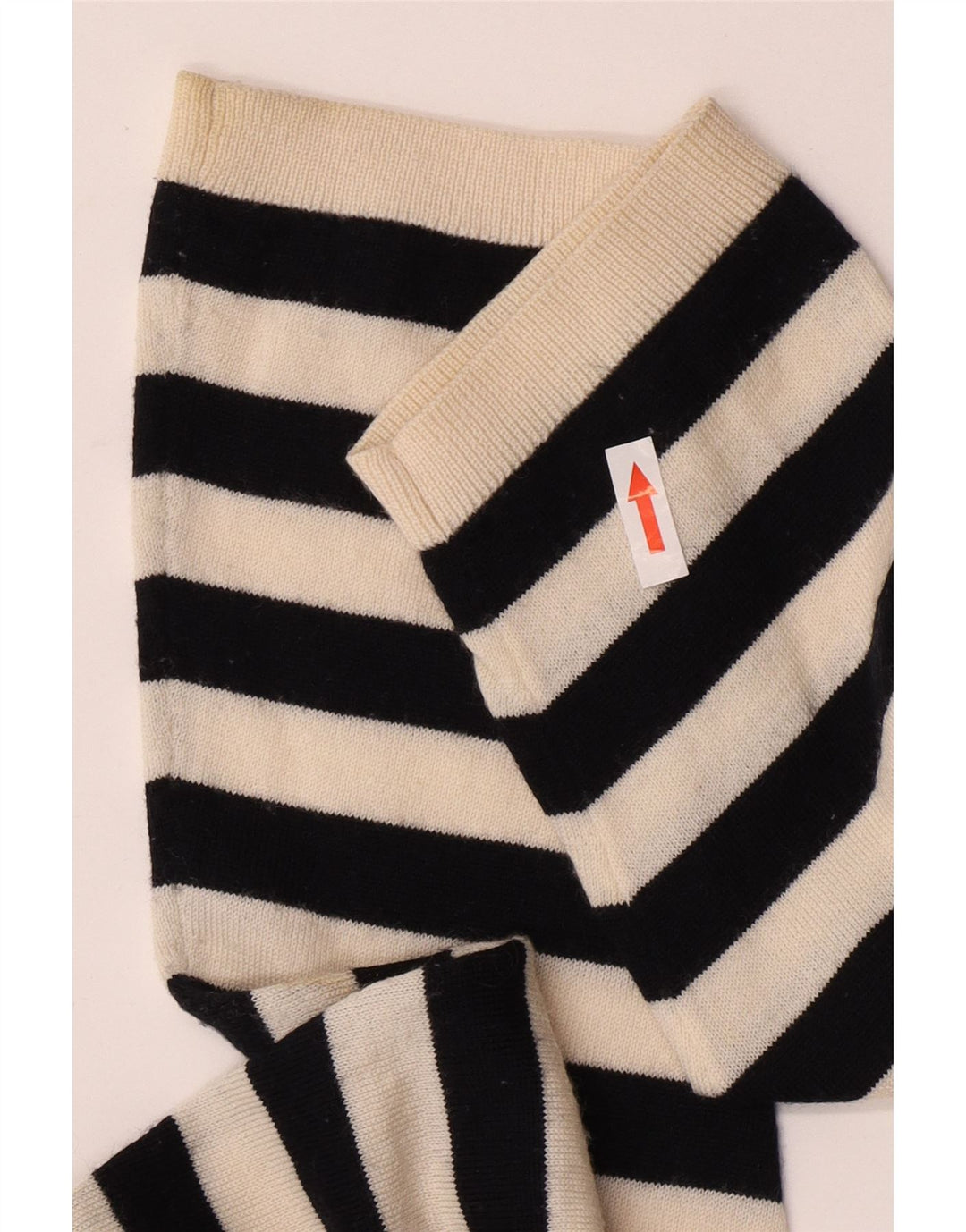 Cos Pulover supradimensionat pentru femei cu decolteu triplu UK 10 mic cu dungi negre