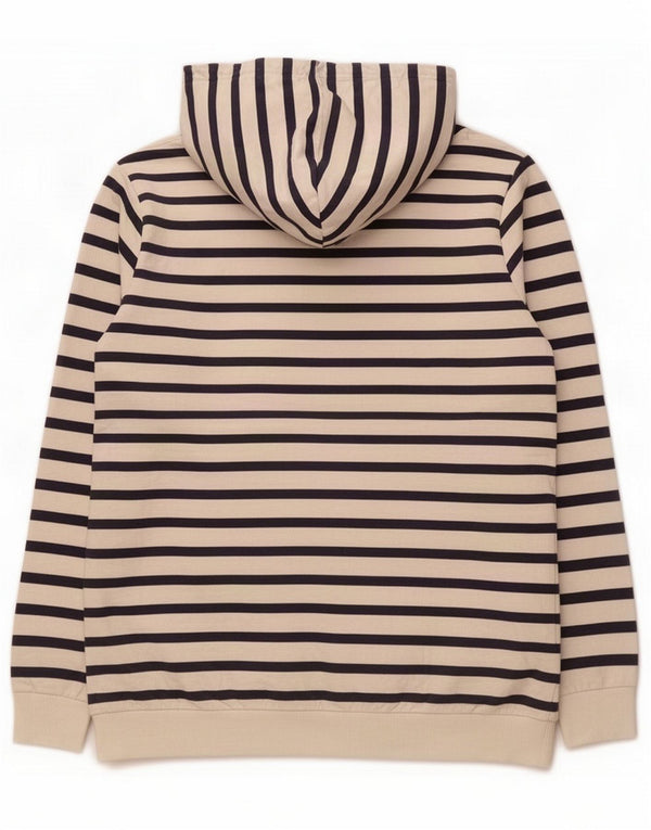 M&Co Pulover cu glugă cu model abstract pentru femei UK 10 Small White Striped