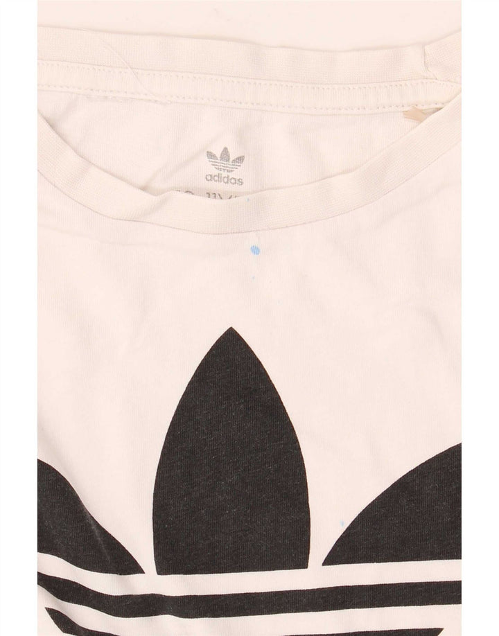 Tricou grafic Adidas pentru băieți Top 10-11 ani alb