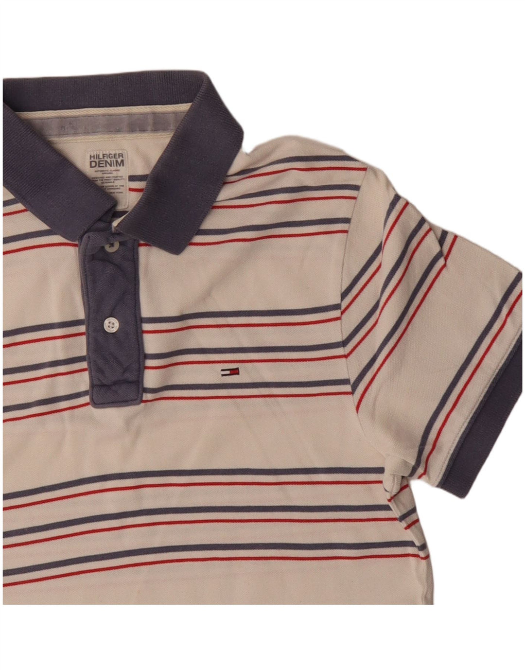 Tricou polo Tommy Hilfiger pentru bărbați, bumbac cu dungi albe