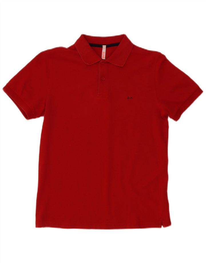 Sun68 Tricou Polo pentru bărbați Bumbac Roșu Mic