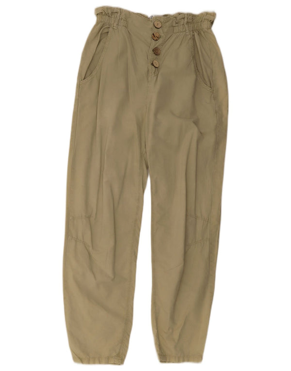 Pantaloni chino conici pentru femei Zara EU 34 2XS L24 L28 Kaki