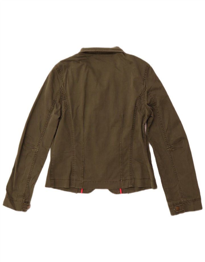 Jachetă pentru femei Gant, UK 14, mare, kaki, bumbac