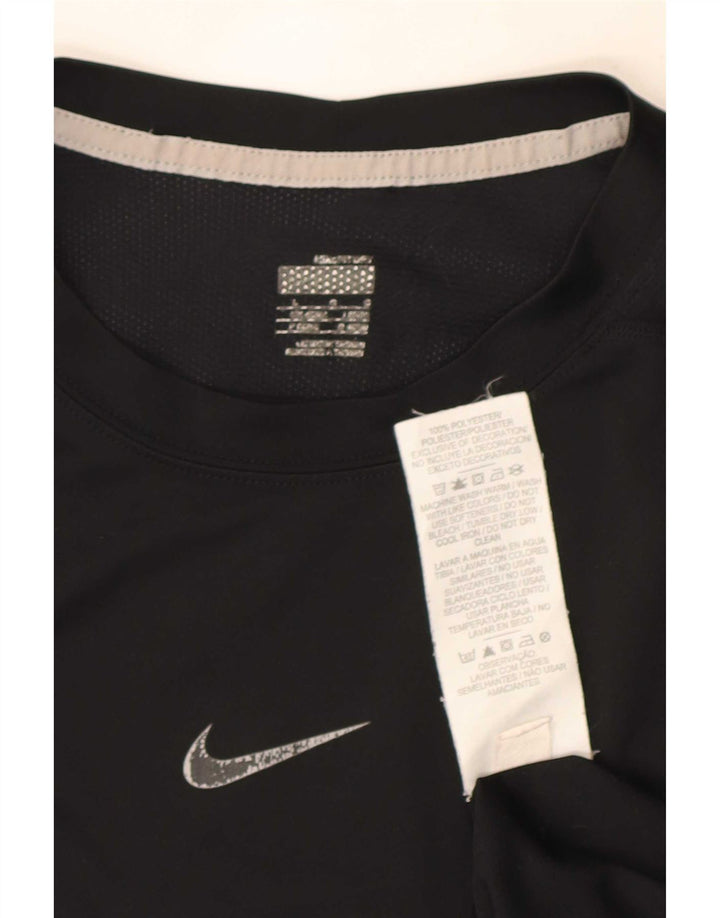 Tricou pentru bărbați Nike Dri Fit Top UK 42/44 Poliester negru mare