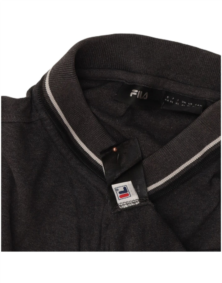 Tricou polo pentru bărbați FILA XL bumbac gri