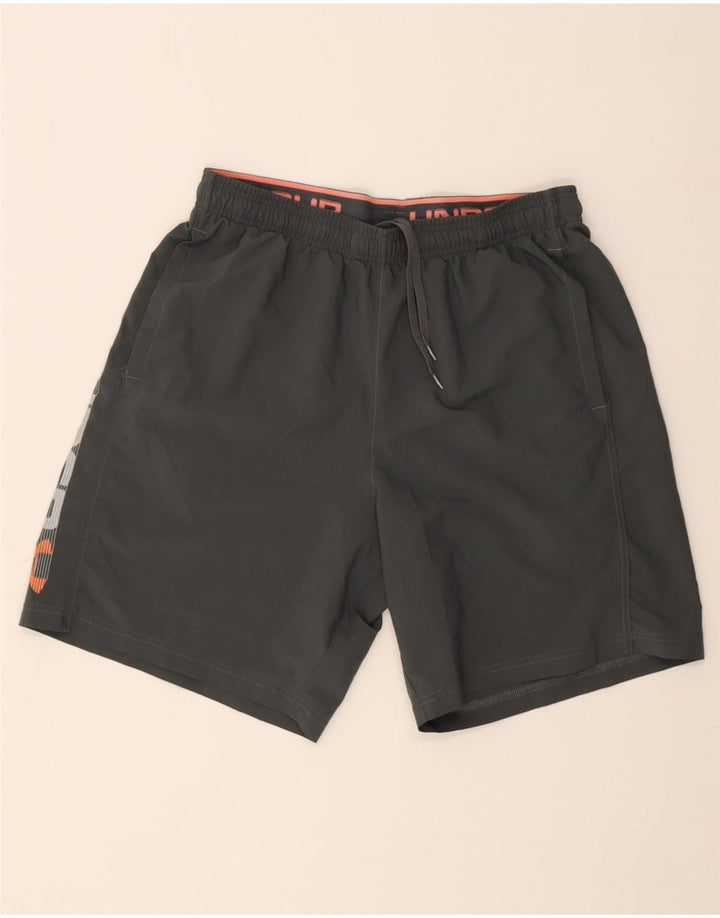 Pantaloni scurți sport Under Armour pentru bărbați Heat Gear Graphic, mari, gri, poliester