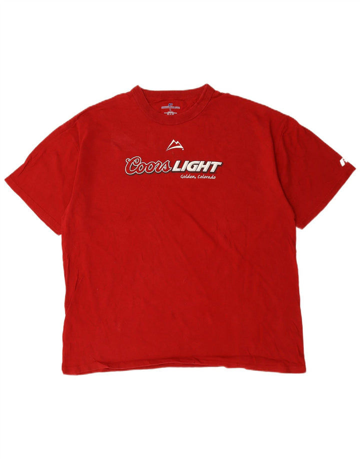 RUSSELL ATHLETIC Tricou grafic pentru bărbați Top mare bumbac roșu