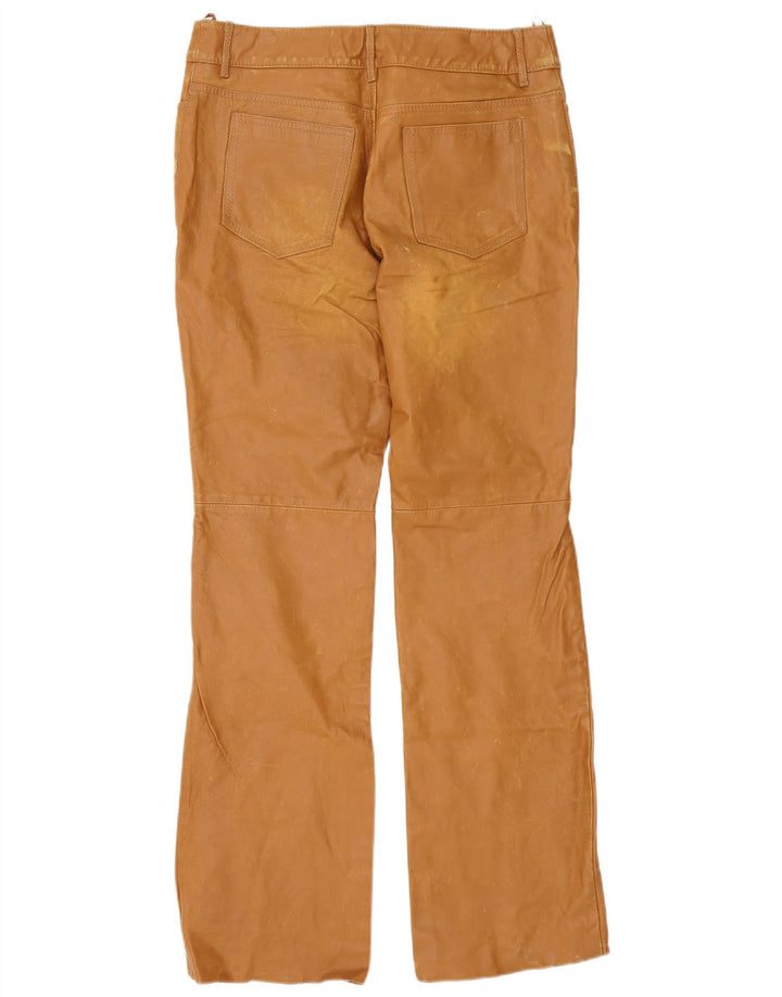 Pantaloni din piele vintage pentru bărbați W34 L35 maro
