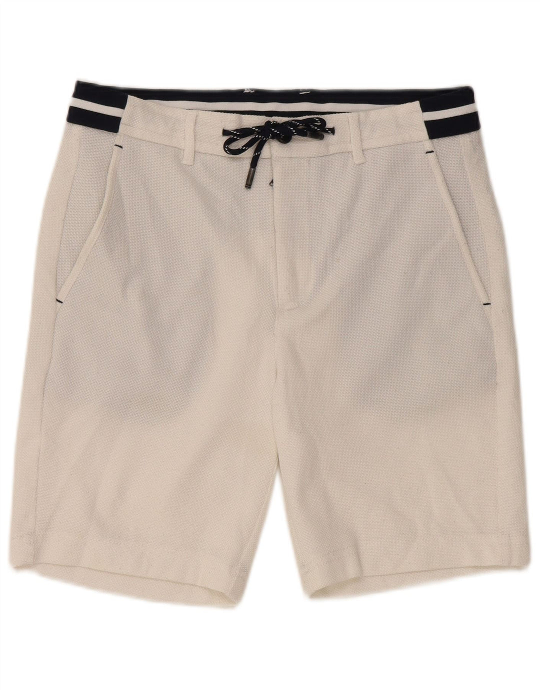 Pantaloni scurți de înot pentru bărbați Zara, mici, alb, poliester color bloc