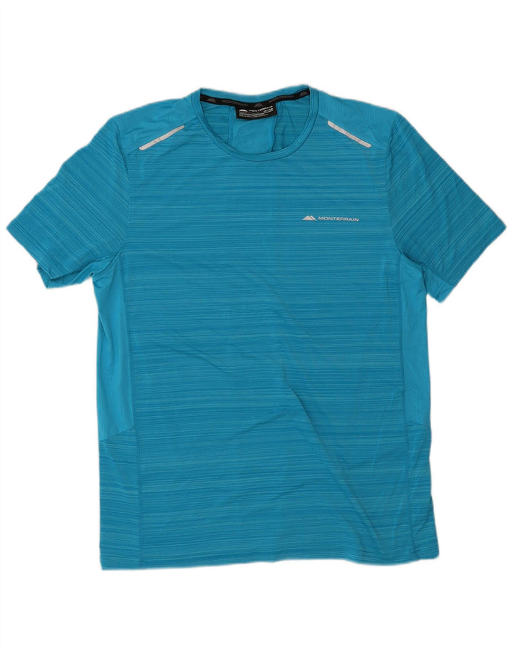 Tricou grafic pentru bărbați Monterrain Top, poliester cu dungi albastre medii