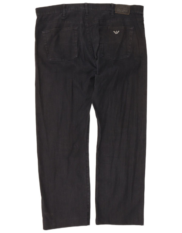 Pantaloni casual drepti pentru bărbați Armani W42 L30 negri