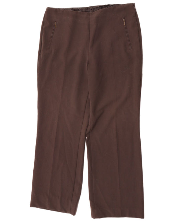 Pantaloni casual drepti pentru femei Marks & Spencer UK 14 Large W32 L28 Maro
