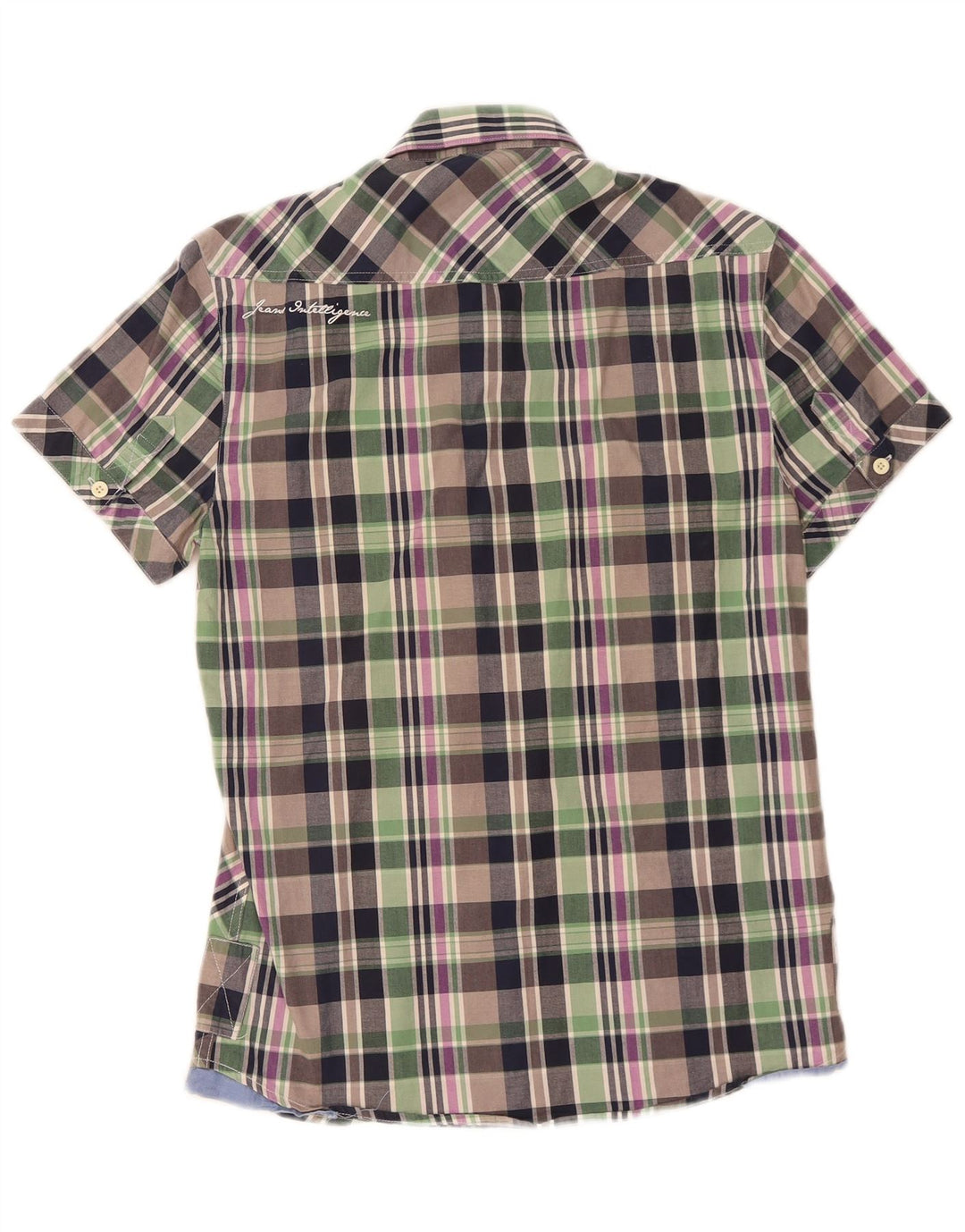 Cămașă cu mânecă scurtă pentru bărbați JACK & JONES, carouri medii multicolore
