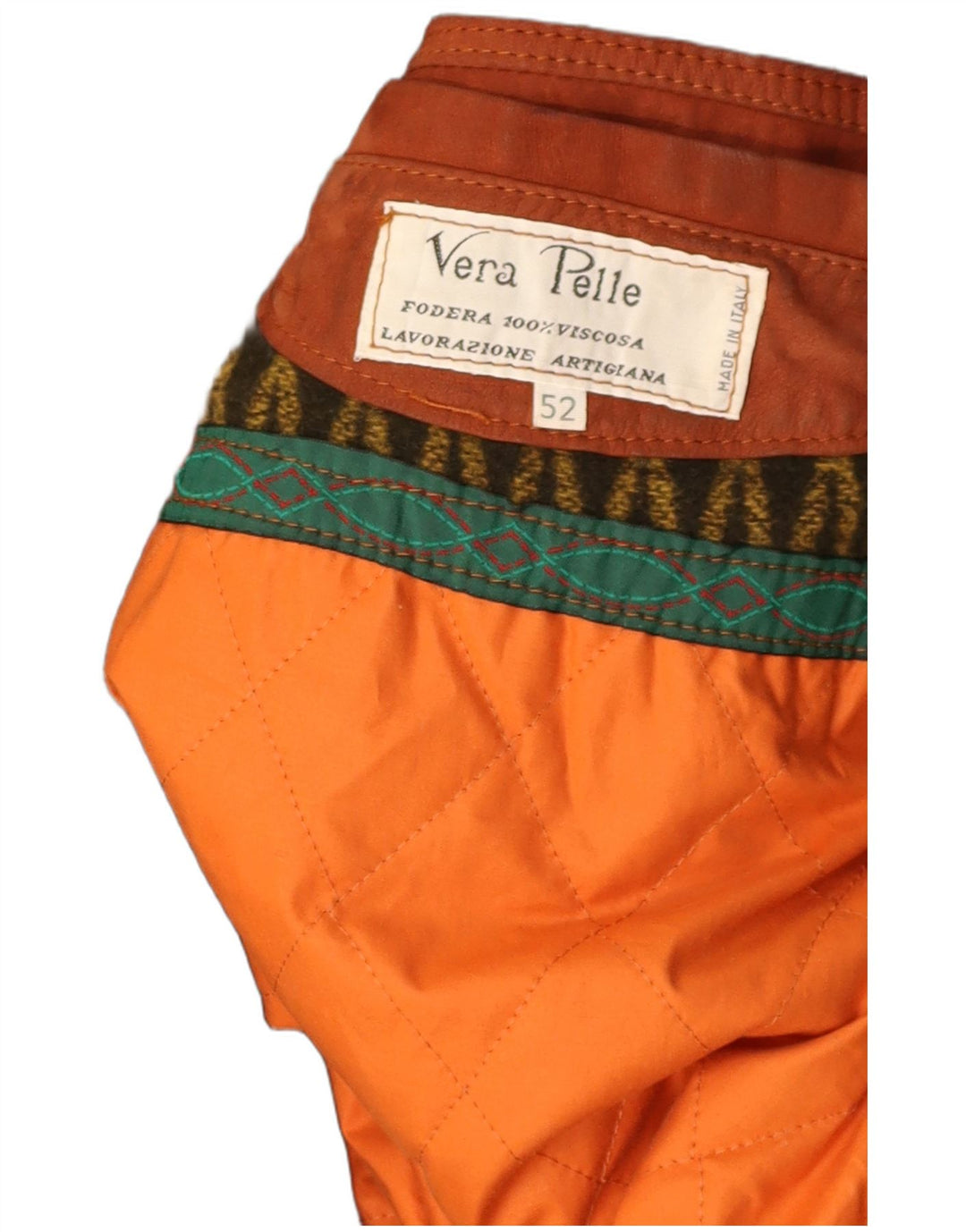 VINTAGE Mens Leather Jacket IT 52 XL Brown Leather