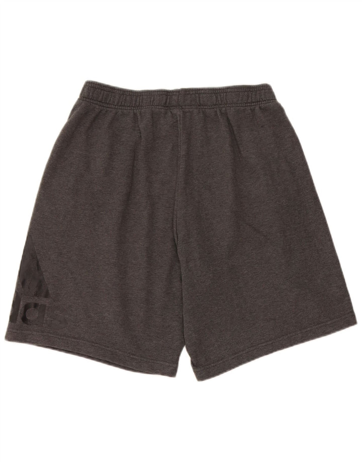 Pantaloni scurți sport grafic Adidas pentru bărbați, bumbac, gri mediu