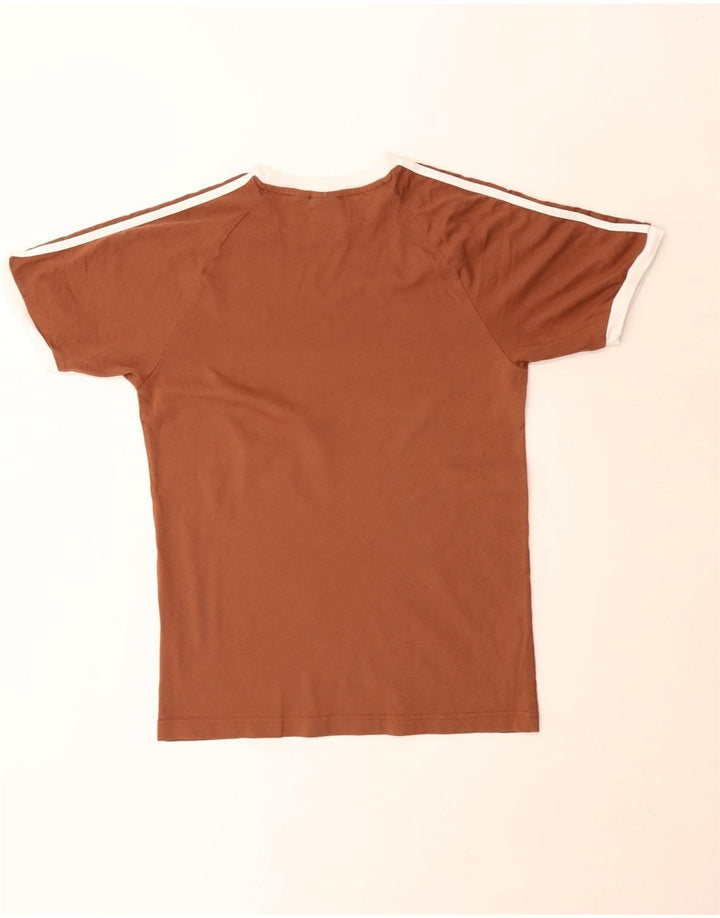 Tricou pentru bărbați Adidas Top mic maro bumbac