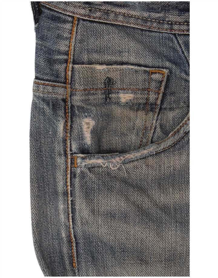 Meltin' Pot Blugi slim pentru bărbați Distressed W28 L32 Bumbac albastru