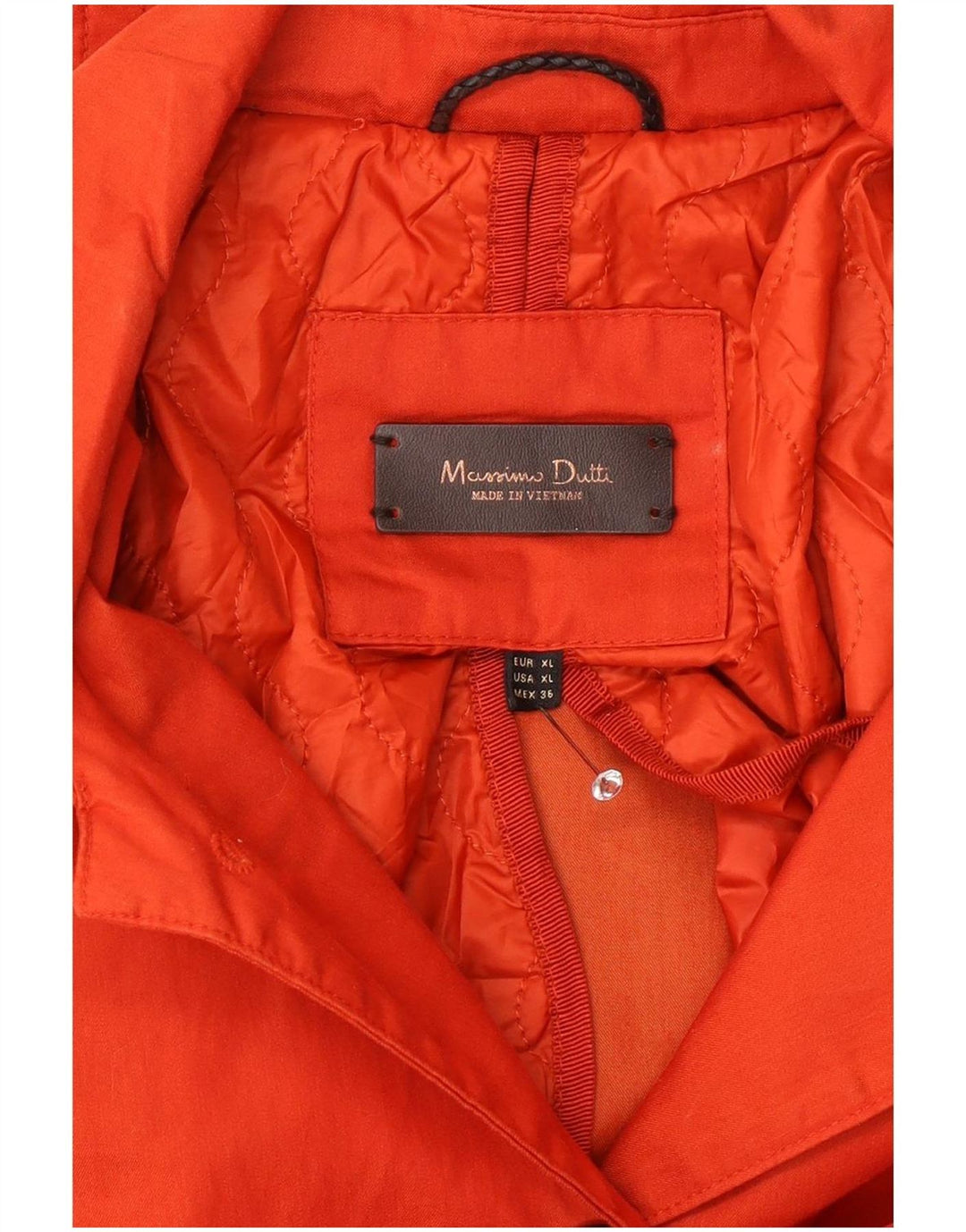 Massimo Dutti jachetă bomber cu glugă pentru femei UK 18 XL portocaliu poliester