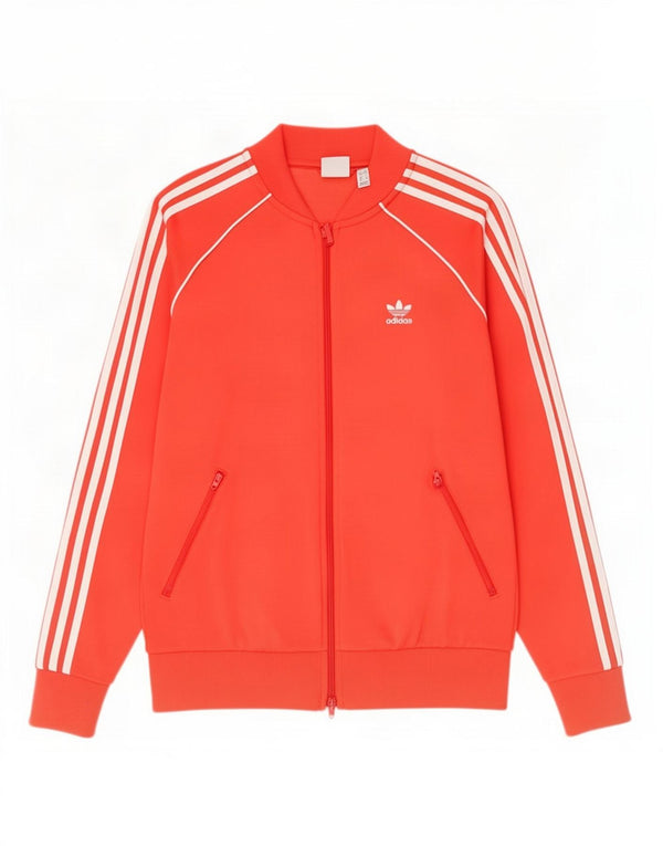 Jachetă de trening Adidas pentru femei UK 12, bumbac roșu mediu