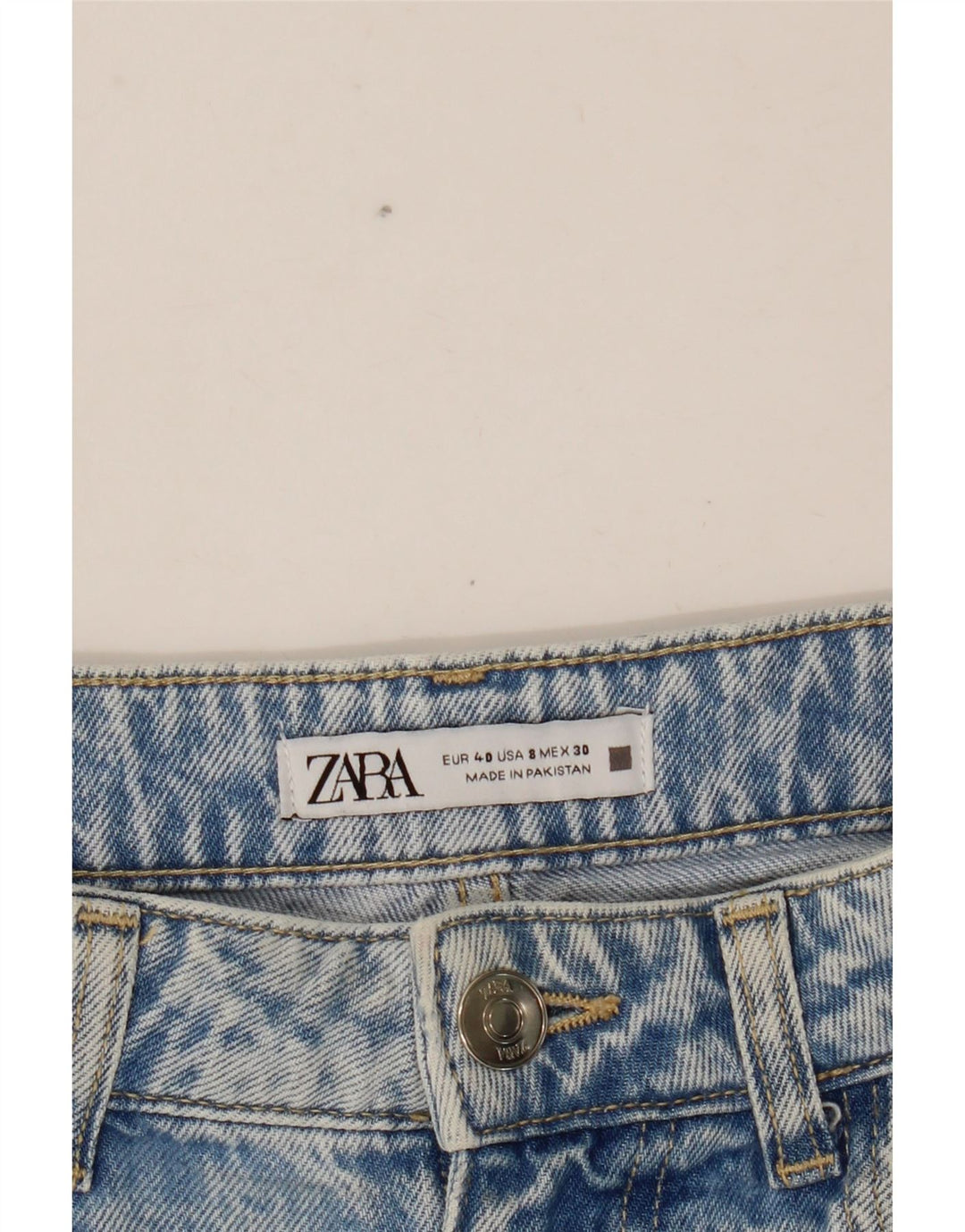 Pantaloni scurți din blugi pentru femei ZARA EU 40 Medium W30 Albastru