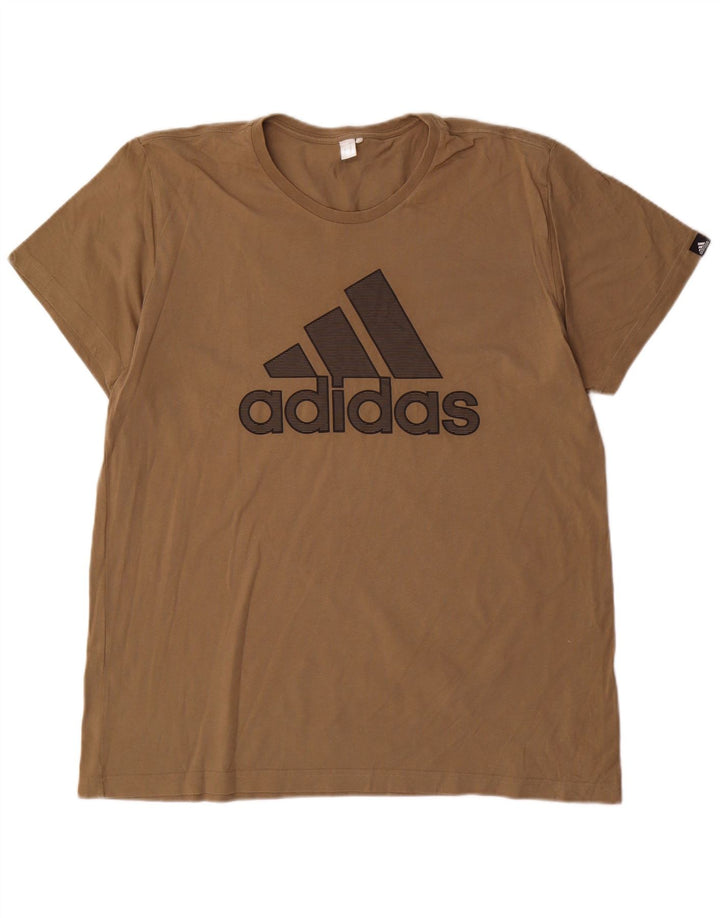 Tricou grafic pentru bărbați Adidas Top mare maro