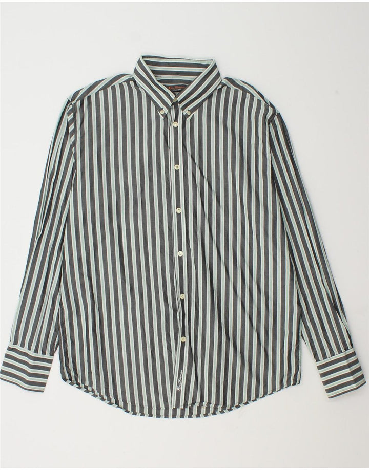 Cămașă pentru bărbați Ben Sherman XL, bumbac cu dungi gri