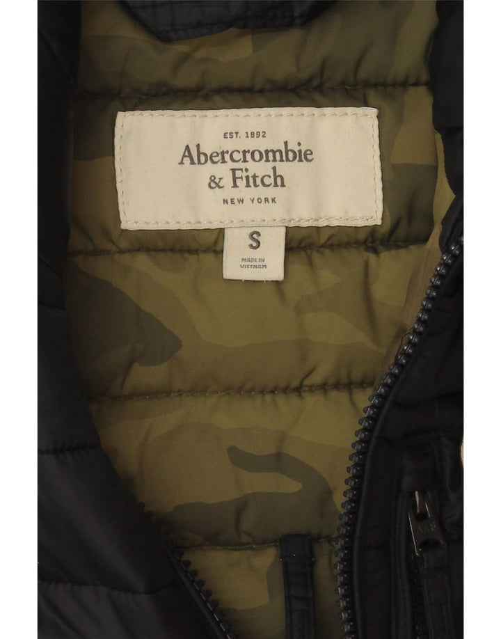 Gilet căptușit pentru bărbați Abercrombie & Fitch UK 36 Poliester mic, albastru bleumarin