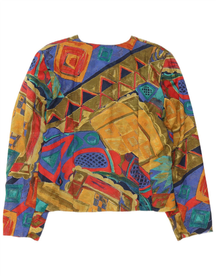 Jachetă Endora pentru femei, cu 4 nasturi, UK 14, mare, multicoloră, geometrică