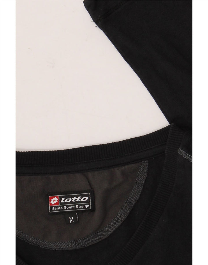 Top pentru femei Lotto cu mânecă lungă UK 12 Medium Negru