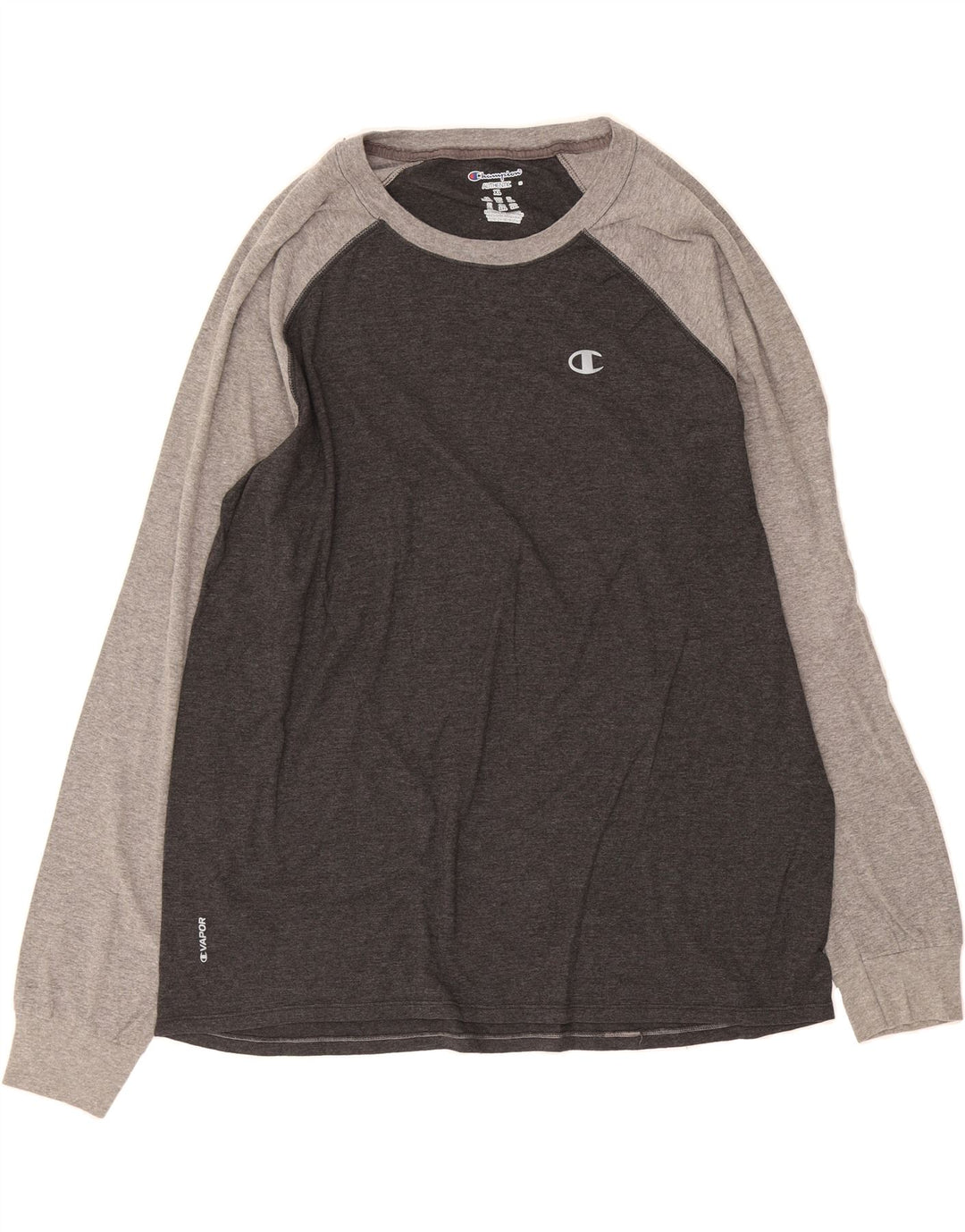 CHAMPION Mens Top Long Sleeve XL Grey Colourblock Vintage Champion and Second-Hand Champion from Messina Hembry 
