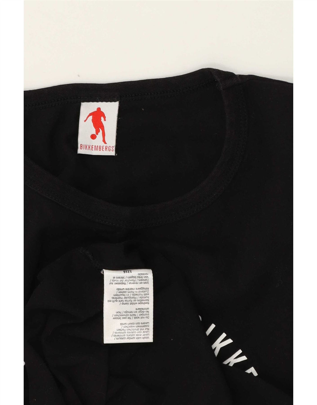 Tricou grafic pentru bărbați Bikkembergs Top mic bumbac negru