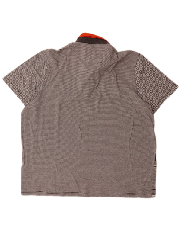 Tricou polo pentru bărbați Ted Baker Mărimea 6 2XL Bumbac cu dungi gri