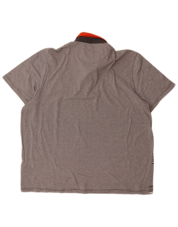 Tricou polo pentru bărbați Ted Baker Mărimea 6 2XL Bumbac cu dungi gri