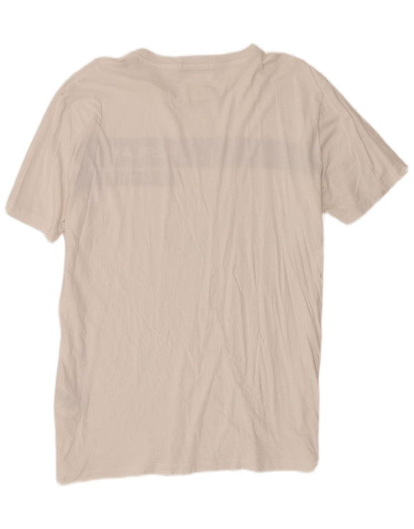 Tricou grafic pentru bărbați Replay Top 2XL, bumbac color bloc alb