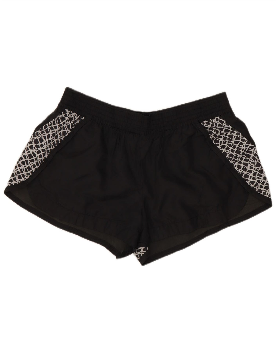 Pantaloni scurti sport NIKE pentru femei UK 14, mari, negru, poliester geometric