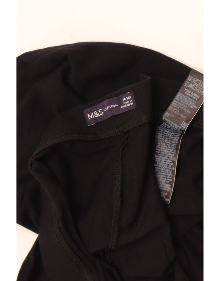 MARKS & SPENCER Leggings pentru femei UK 14, mare, negru, bumbac