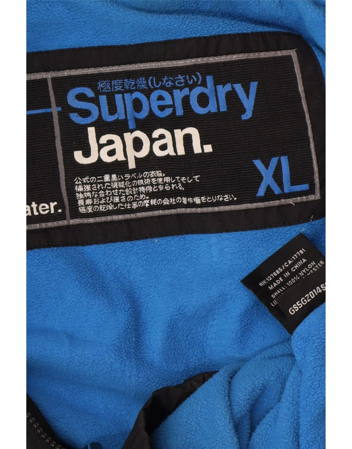 Jachetă Windbreaker pentru femei cu glugă Superdry UK 18 XL Nylon negru