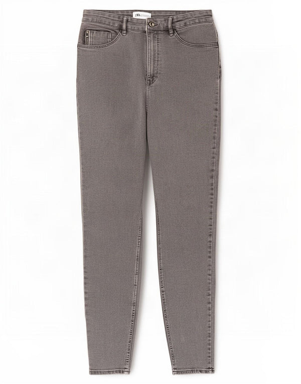 Blugi skinny de damă Zara EU 42 Large W32 L27 Bumbac gri